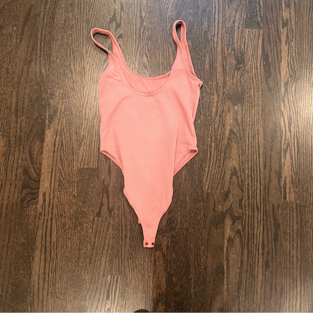 Topshop Pink Ribbed Bodysuit - Picture 5 of 5